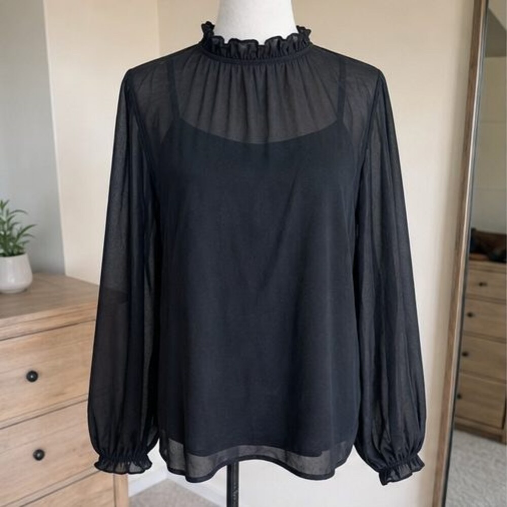 Mauve Lace Trim Top